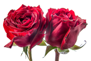 deux rouge des roses sont permanent suivant à chaque autre - Stock .. png