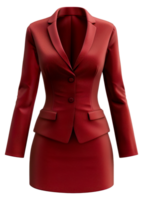 A woman in a red suit and red skirt - stock .. png