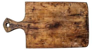 een houten snijdend bord met een houten omgaan met - voorraad .. png