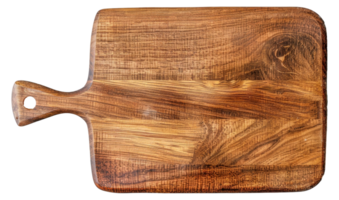 A wooden cutting board with a wooden handle - stock .. png