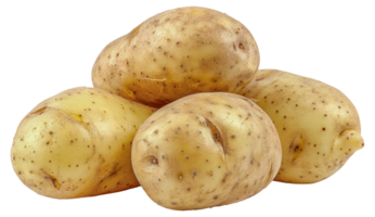 Four large potatoes are piled on top of each other - stock .. png