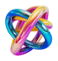 veelkleurig glanzend abstract twist png