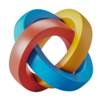 Colorful intertwined rubber loops png