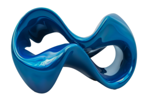 Deep blue fluid abstract 3D form png