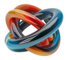 Sleek multi-colored abstract ribbon design png