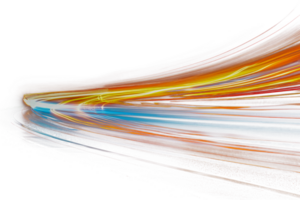Vibrant light trails for highway, cut out - stock .. png