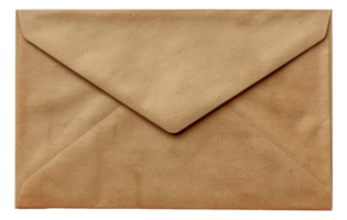 A brown envelope with a crease in the middle - stock .. png