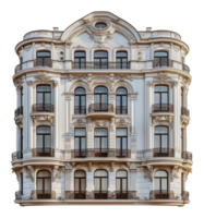 Ornate white classical architecture building, cut out - stock .. png