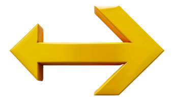 Solid gold double-ended arrow, cut out - stock . png