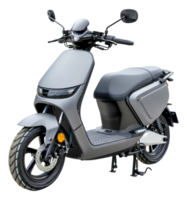 moderno grigio elettrico scooter in piedi, tagliare su - azione . png