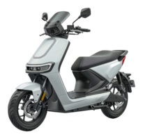 Modern grey electric scooter standing, cut out - stock . png