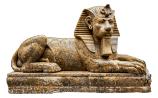 Egyptian sphinx statue, cut out - stock .. png