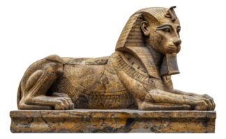 Egyptian sphinx statue, cut out - stock .. png