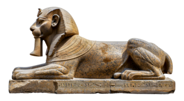 Egyptian sphinx statue, cut out - stock .. png