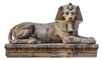 Egyptian sphinx statue, cut out - stock .. png