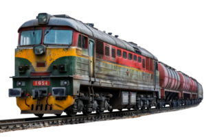 Freight train locomotive, cut out - stock .. png