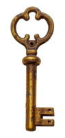 vintage ornamentado ouro chave, cortar Fora - estoque .. png
