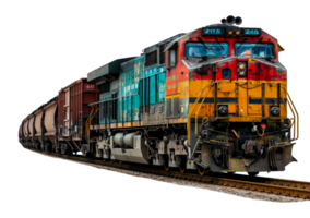 Freight train locomotive, cut out - stock .. png