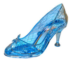 Elegant blue crystal high heel shoe, cut out - stock .. png