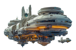 Massive interstellar space station, cut out - stock . png