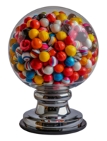 ancien gumball machine rempli avec coloré bonbons, Couper en dehors - Stock . png