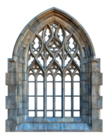 Gotico pietra arco finestra, tagliare su - azione .. png
