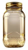 Clear glass jar, cut out - stock . png