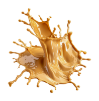 Peanut butter splash, cut out - stock . png