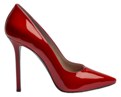 Elegant red high heel shoe, cut out - stock .. png