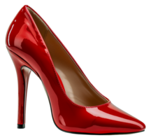 Elegant red high heel shoe, cut out - stock .. png