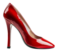elegante rosso alto tacco scarpa, tagliare su - azione .. png