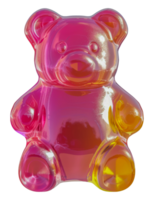 un' orso fatto di caramella è seduta - azione .. png