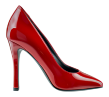 Elegant red high heel shoe, cut out - stock .. png