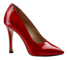 Elegant red high heel shoe, cut out - stock .. png