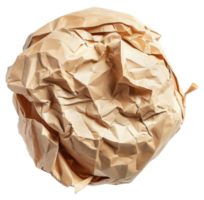A crumpled piece of paper with a hole in the middle - stock .. png