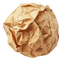 A crumpled piece of paper with a gold color - stock .. png