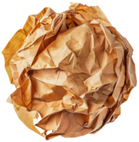 A crumpled piece of paper with a gold color - stock .. png