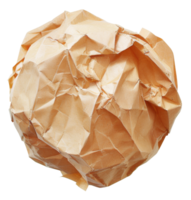 A crumpled piece of paper with a brownish color - stock .. png