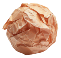 A crumpled piece of paper with a brownish color - stock .. png