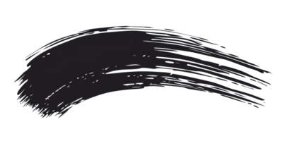 Abstract black brush stroke, cut out - stock .. png