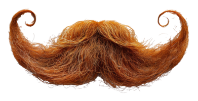 Orange abstract mustache design, cut out - stock .. png