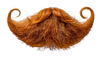 orange abstrakt mustasch design, skära ut - stock .. png