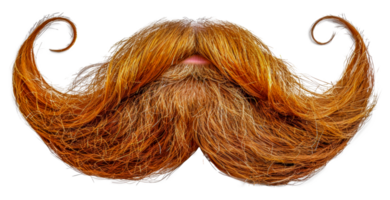 orange abstrakt mustasch design, skära ut - stock .. png