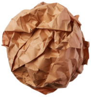 A crumpled piece of paper with a brownish color - stock .. png