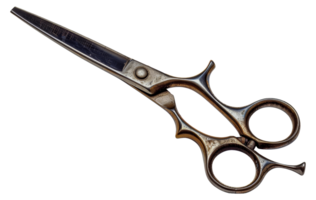 Professional hairdressing scissors, cut out - stock .. png