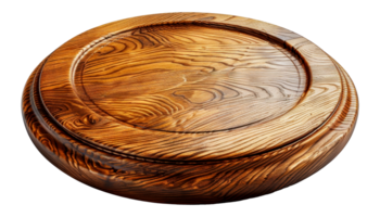 Carved wooden plate, cut out - stock .. png
