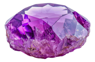 Purple amethyst crystal, cut out - stock .. png