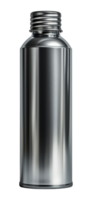 Sleek stainless steel water bottle, cut out - stock . png