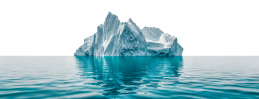 Massive blue iceberg, cut out - stock .. png