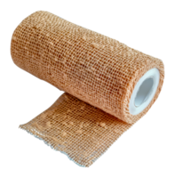 solbränna texturerad elastisk bandage rulla, skära ut - stock .. png